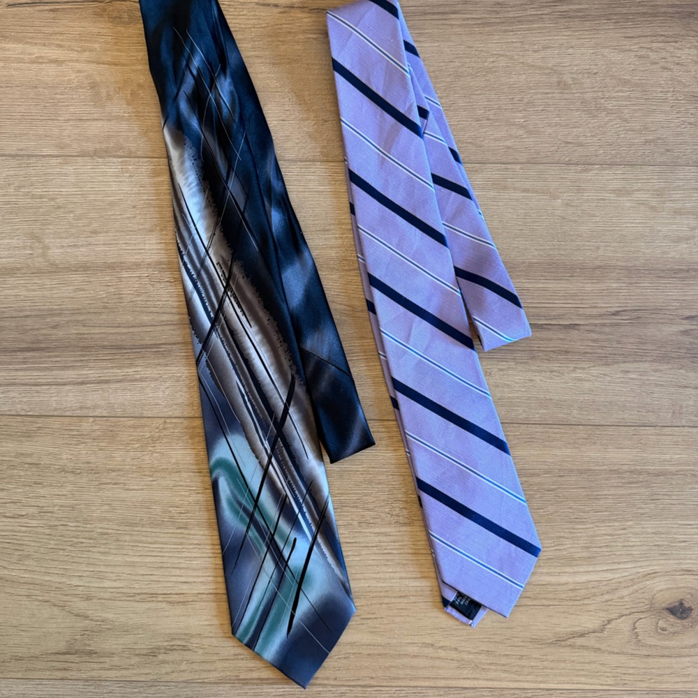 J. Garcia Black and Purple Striped Ties